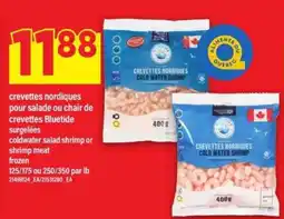 Maxi crevettes nordiques pour salade ou chair de crevettes Bluetide surgelées offer