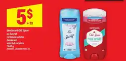 Maxi déodorant Old Spice ou Secret offer