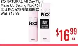 Bestco Food Mart SO NATURAL All Day Tight Make Up Setting Fixx offer