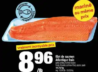 Filet de saumon atlantique frais
