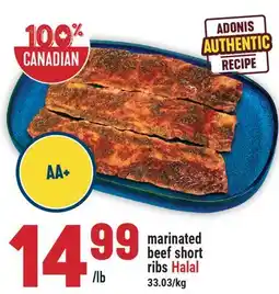 Marché Adonis Marinated beef short ribs Halal offer