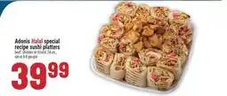 Marché Adonis Adonis Halal special recipe sushi platters offer