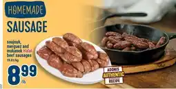 Marché Adonis soujouk, merguez and makanek HalalHalal beef sausages offer