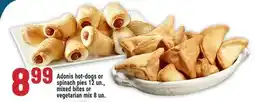 Marché Adonis Adonis hot-dogs or spinach pies 12 un., mixed bites or vegetarian mix 8 un offer