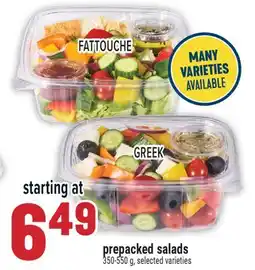 Marché Adonis Prepacked salads offer