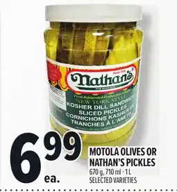 Metro MOTOLA OLIVES OR NATHAN'S PICKLES offer