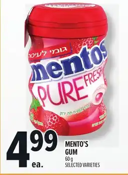 Metro MENTO'S GUM offer