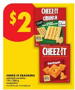 No Frills CHEEZ-IT CRACKERS, 191/200 g offer