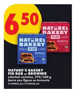 No Frills NATURE'S BAKERY FIG BAR OR BROWNIE, , 270/340 G offer