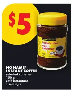 No Frills NO NAME INSTANT COFFEE offer