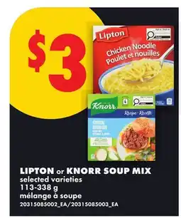 No Frills LIPTON or KNORR SOUP MIX offer