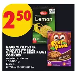 No Frills DARE VIVA PUFFS, WAGON WHEELS, ULTIMATE OR BEAR PAWS COOKIES offer