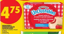 No Frills SMUCKER'S UNCRUSTABLES SANDWICHES offer