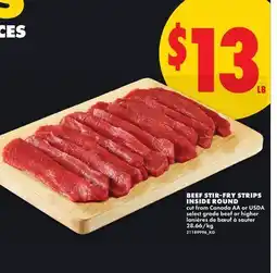 No Frills BEEF STIR-FRY STRIPS INSIDE ROUND offer