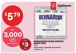 No Frills BERNARDIN WIDE MOUTH SNAP LIDS, 12's offer