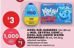 No Frills KOOL-AID JAMMERS, 10×180 ML OR MIO, CRYSTAL LIGHT OR KOOL-AID LIQUID WATER ENHANCERS, 48 ML offer