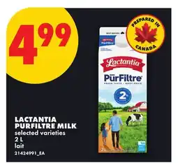 No Frills LACTANTIA PURFILTRE MILK offer