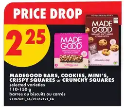 No Frills MADEGOOD BARS, COOKIES, MINI'S, CRISPY SQUARES or CRUNCHY SQUARES offer