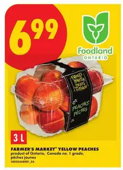 No Frills FARMER'S MARKET YELLOW PEACHES offer