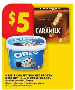 No Frills NESTLÉ CONFECTIONERY FROZEN DESSERT, 1.5 L or NOVELTIES, 4-10's offer