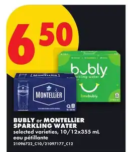 No Frills BUBLY or MONTELLiER SPARKLING WATER, 10 offer
