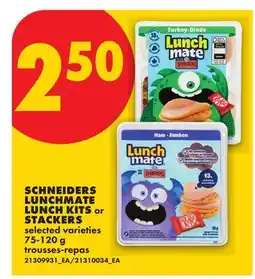 No Frills SCHNEIDERS LUNCHMATE LUNCH KITS or STACKERS offer