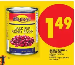 No Frills SURAJ BEANS or CHICKPEAS offer