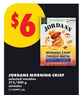 No Frills JORDANS MORNING CRISP, 375/400 g offer