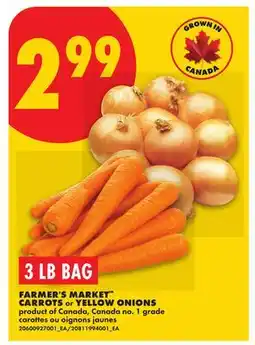 No Frills FARMER'S MARKET CARROTS, 3 LB BAG offer