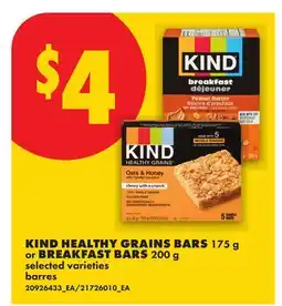 No Frills KIND HEALTHY GRAINS BARS, 175 G OR BREAKFAST BARS, 200 G offer