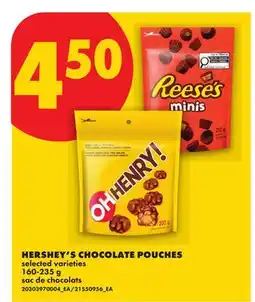 No Frills HERSHEY'S CHOCOLATE POUCHES offer