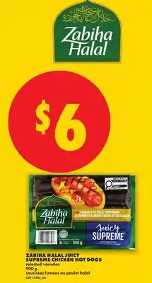 No Frills ZABIHA HALAL JUICY SUPREME CHICKEN HOT DOGS offer