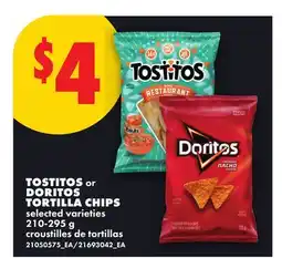 No Frills TOSTITOS or DORITOS TORTILLA CHIPS offer