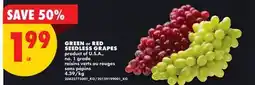 No Frills GREEN or RED SEEDLESS GRAPES offer