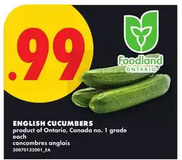 No Frills ENGLISH CUCUMBERS offer