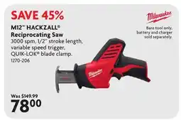 Home Hardware M12 HACKZALL Reciprocating Saw offer