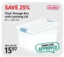 Home Hardware Clear Storage Box with Latching Lid offer