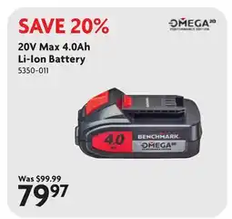 Home Hardware 20V Max 4.0Ah Li-Ion Battery offer