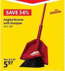 Home Hardware Angled Broom with Dustpan offer