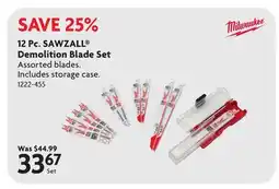 Home Hardware 12 Pc. SAWZALL Demolition Blade Set offer