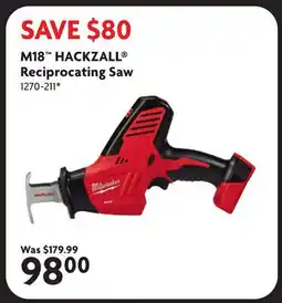Home Hardware M18 HACKZALL Reciprocating Saw offer
