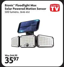 Home Hardware Bionic Floodlight Max Solar Powered Motion Sensor offer