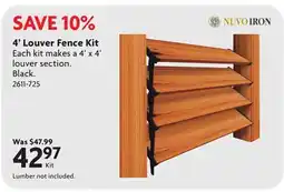 Home Hardware 4' Louver Fence Kit offer