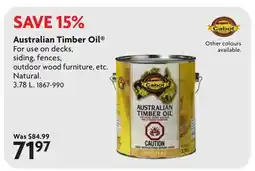 Home Hardware Australian Timber Oil offer