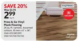 Home Hardware Press & Go Vinyl Plank Flooring offer