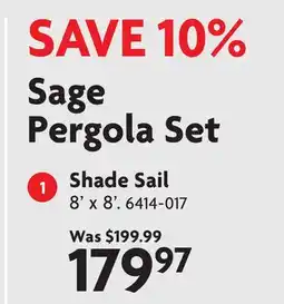 Home Hardware Sage Pergola Set offer