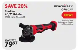 Home Hardware Cordless 4-1/2 Grinder offer