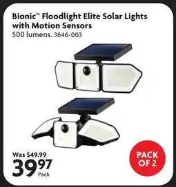 Home Hardware Bionic Floodlight Elite Solar Lights with Motion Sensors offer