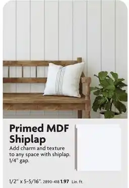 Home Hardware Primed MDF Shiplap offer