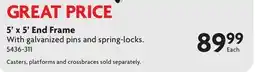 Home Hardware 5' x 5' End Frame offer